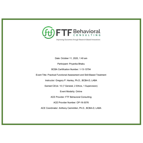 FTF Level 1 Certification