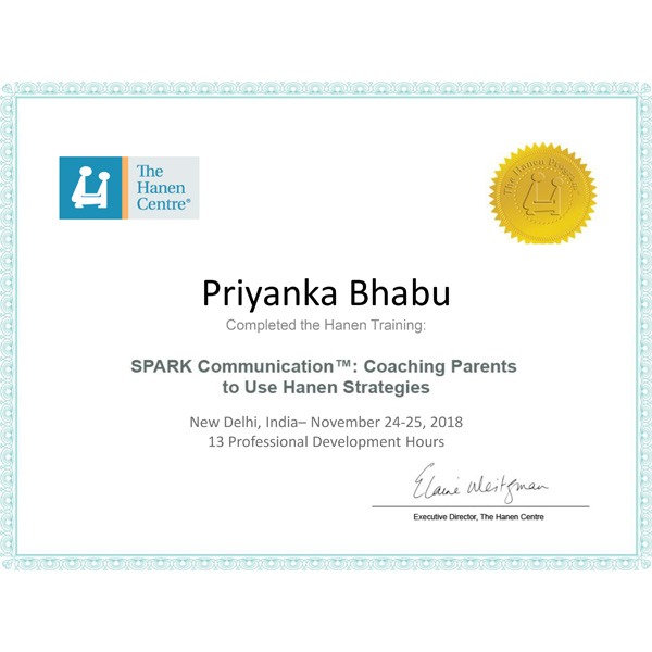SPARK & Hanen Certification